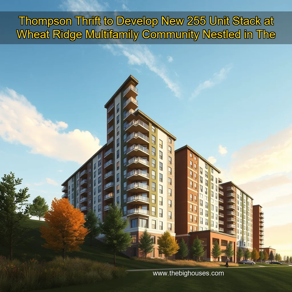 Read more about the article Thompson Thrift to Develop New 255  Unit Stack at Wheat Ridge Multifamily Community Nestled in The
